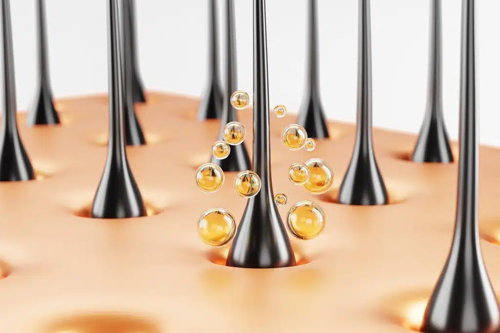 Todo sobre las células madre para el cabello: ¿es una solución efectiva? 2 Ilustración conceptual sobre la regeneración capilar y el papel de las células activas en la salud del cabello